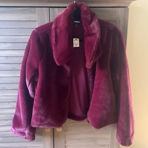 Express faux fur coat
